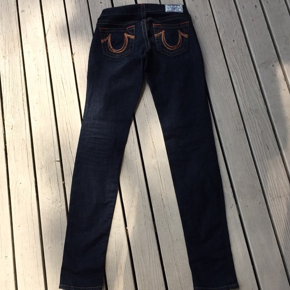 True religion dark wash skinny jeans size 27 - Picture 6 of 8